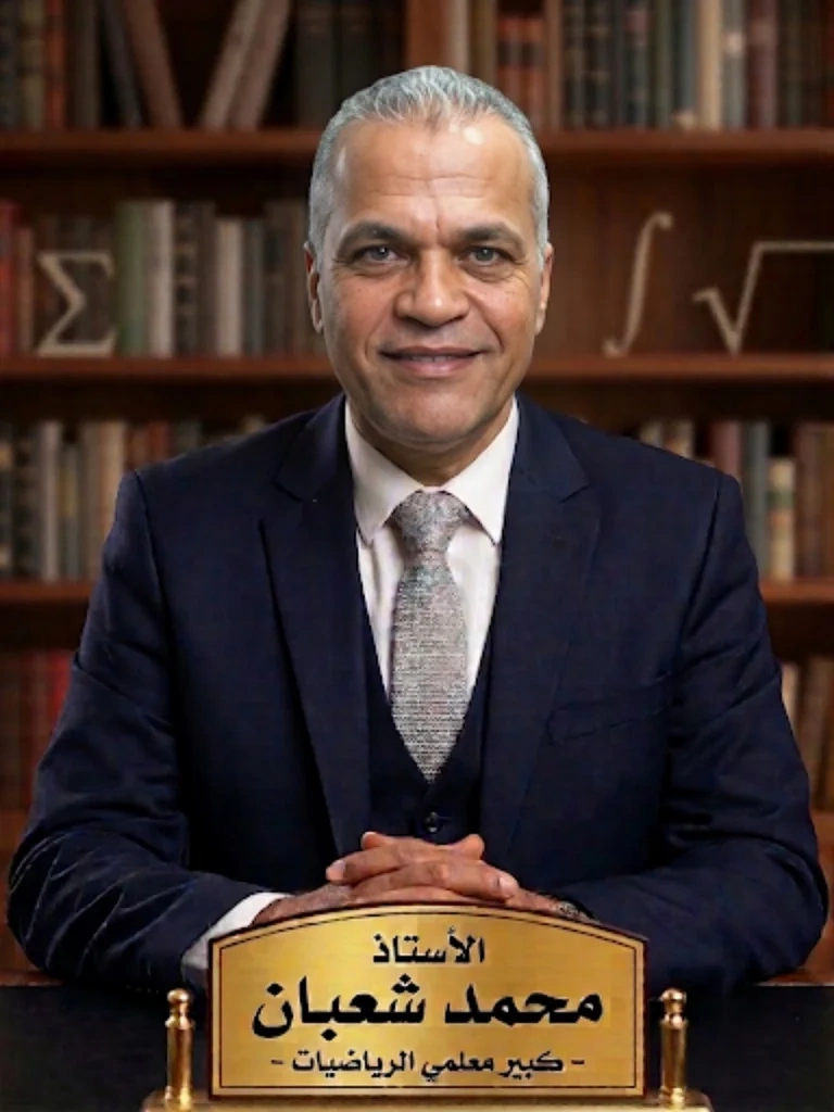 صورة تعريفية للأستاذ محمد شعبان أمام مكتبة